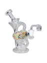 Black Leaf Recycle Bong GLOW IN THE DARK 180mm