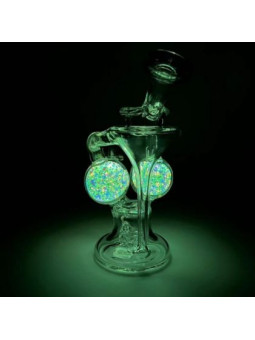 Black Leaf Recycle Bong GLOW IN THE DARK 180mm