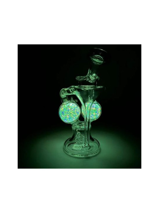 Black Leaf Recycle Bong GLOW IN THE DARK 180mm