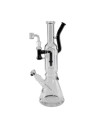 Bong Black Leaf Double Track with 2 Mouthpiece H:400mm