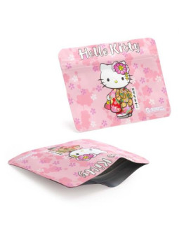 Pungi Zip anti-miros Hello Kitty 'Kimono Pink' 105x80 mm