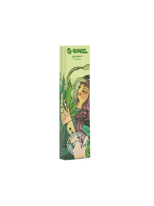 Foite King Size Slim G-ROLLZ Green Hemp ”Mushroom Lady” cu filtre