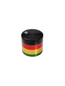 Grinder 'Black Leaf' Rasta 'Small' - 4Part Ø-39mm