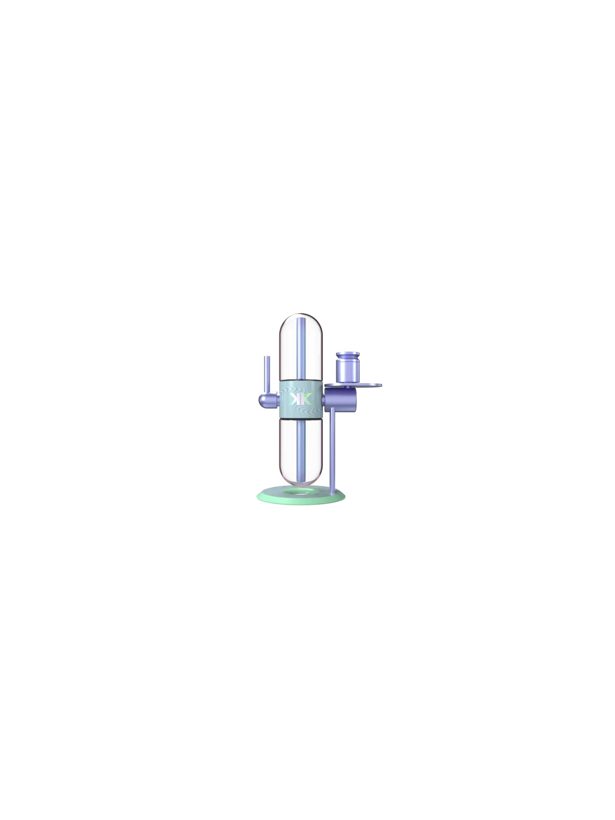 Bong 'Stündenglass Gravity Hookah' Khalifa Violet/Mint -400mm