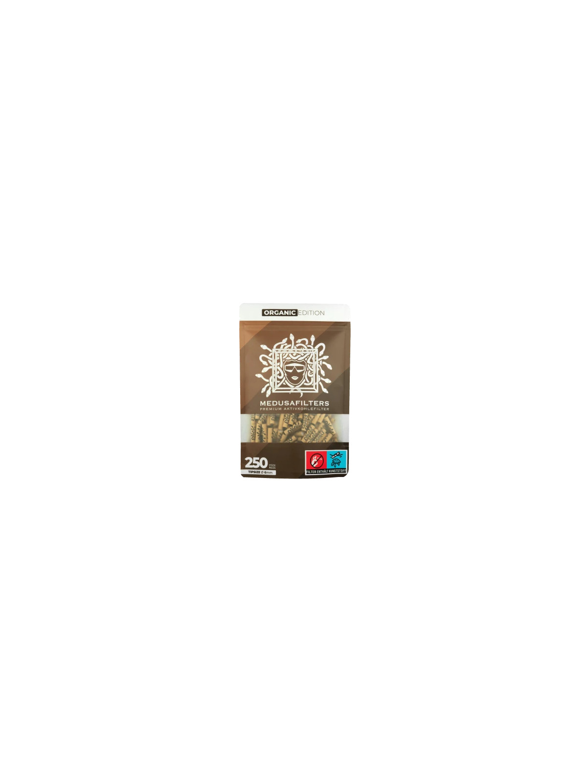 Filtru Carbon Medusa Slim Celuloza Organic 6mm x250buc