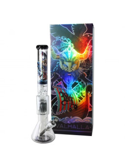 Bong 'Black Leaf' Boxed Perco VALHALLA