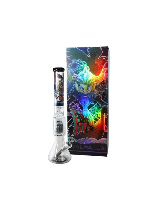 Bong 'Black Leaf' Boxed Perco VALHALLA