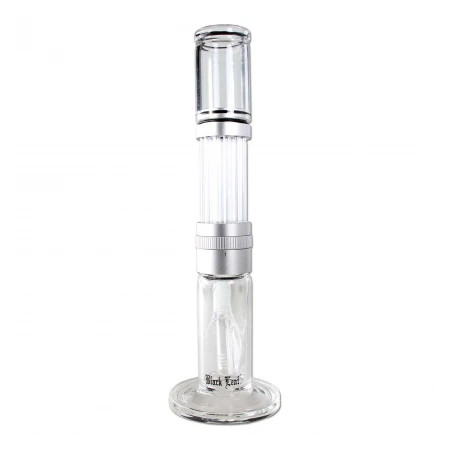 Bong 'Black Leaf' Glass KIT silver
