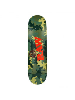 RAW Skateboard deck Camo & Black 80x22 cm