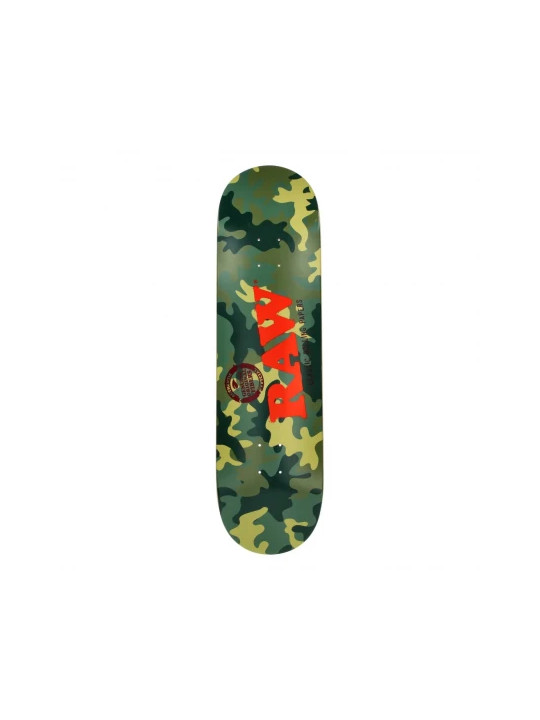 RAW Skateboard deck Camo & Black 80x22 cm