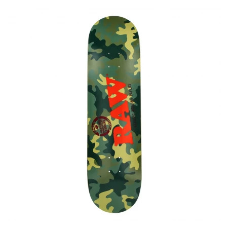RAW Skateboard deck Camo & Black 80x22 cm