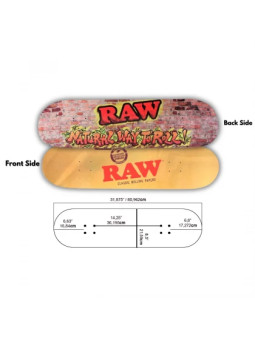 RAW Skateboard deck Brick & Classic 80x22 cm