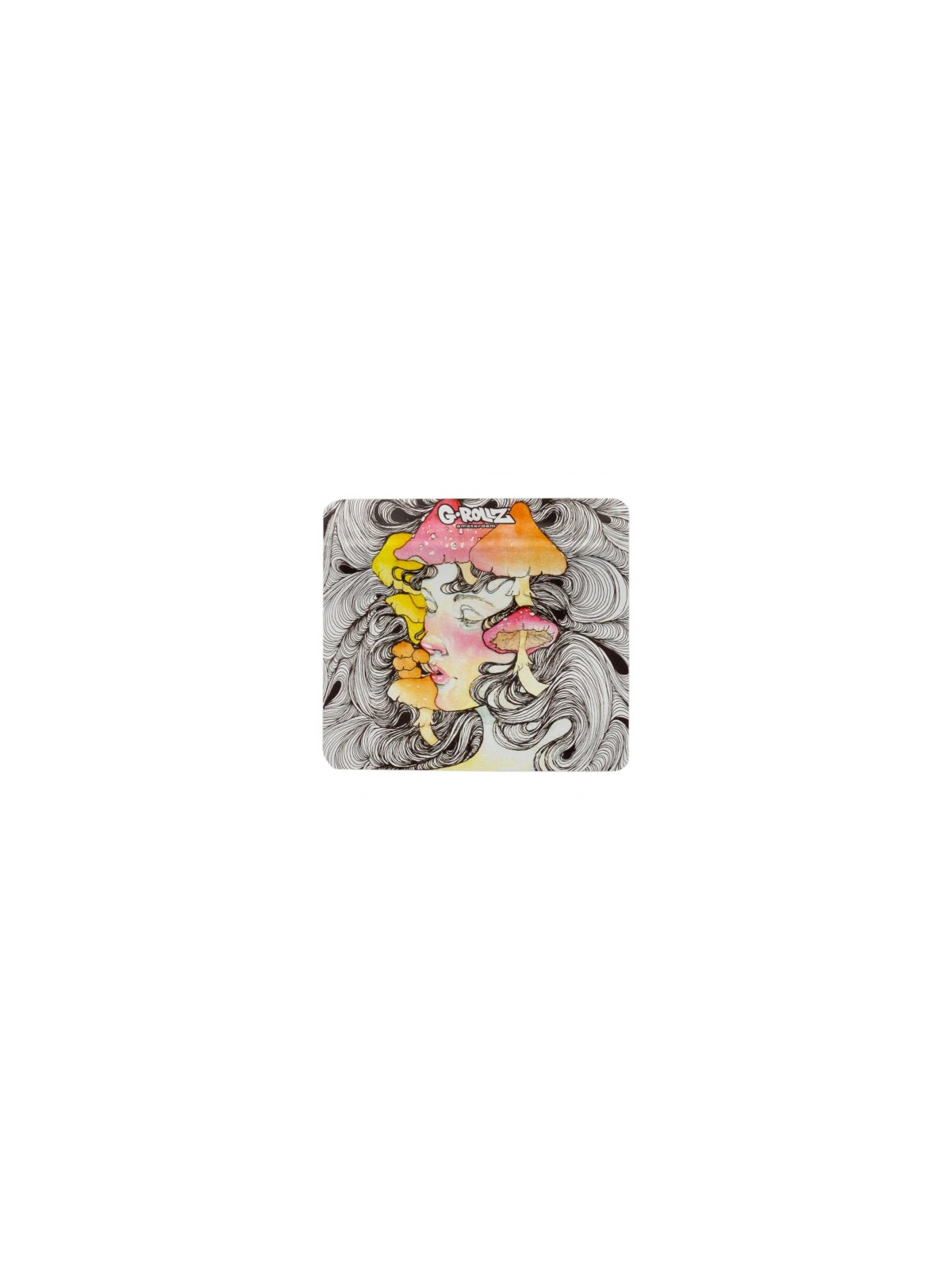 Pungi Zipp Anti-miros Banksy 'Mushroom Lady' 90x80 mm