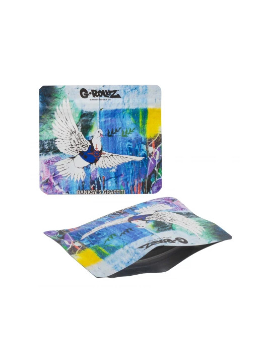 Pungi Zipp Anti-miros Banksy 'Dove' 90x80 mm