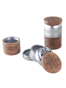 Grinder Black Leaf din Aluminiu/Nuc - 5 parti 63/50mm
