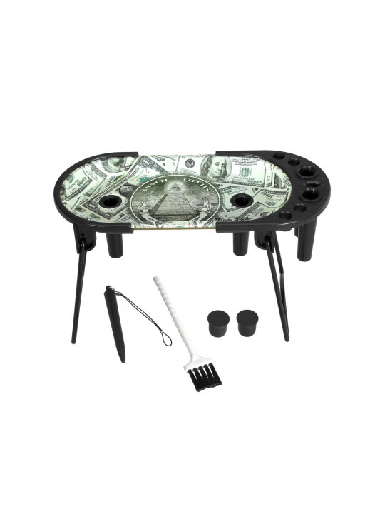 Black Leaf Rolling Console Dollar