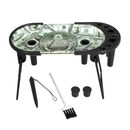 Black Leaf Rolling Console Dollar