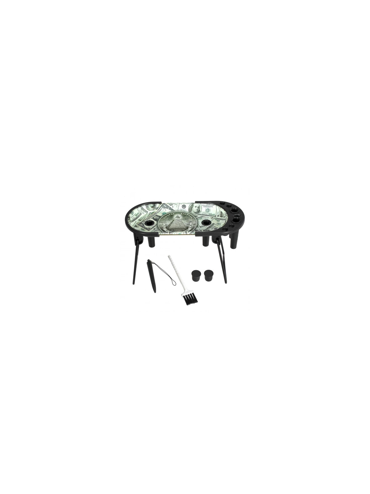 Black Leaf Rolling Console Dollar