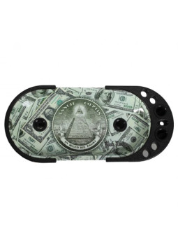 Black Leaf Rolling Console Dollar