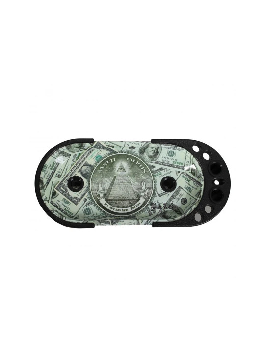 Black Leaf Rolling Console Dollar