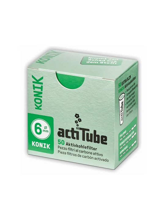 Filtru Carbon actiTube Konik Extra Slim 6mm x50buc