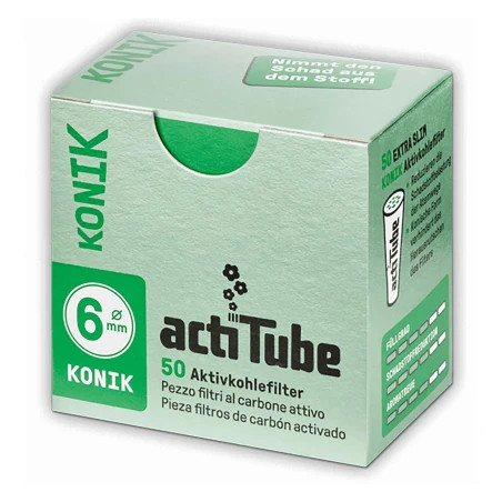 Filtru Carbon actiTube Konik Extra Slim 6mm x50buc