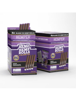 Blunt Prerulat Hemper Mini cu Filtru de Sticla Grape x4