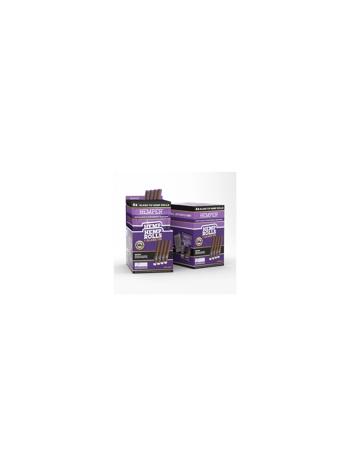 Blunt Prerulat Hemper Mini cu Filtru de Sticla Grape x4