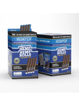 Blunt Prerulat Hemper Mini cu Filtru de Sticla Blueberry x4