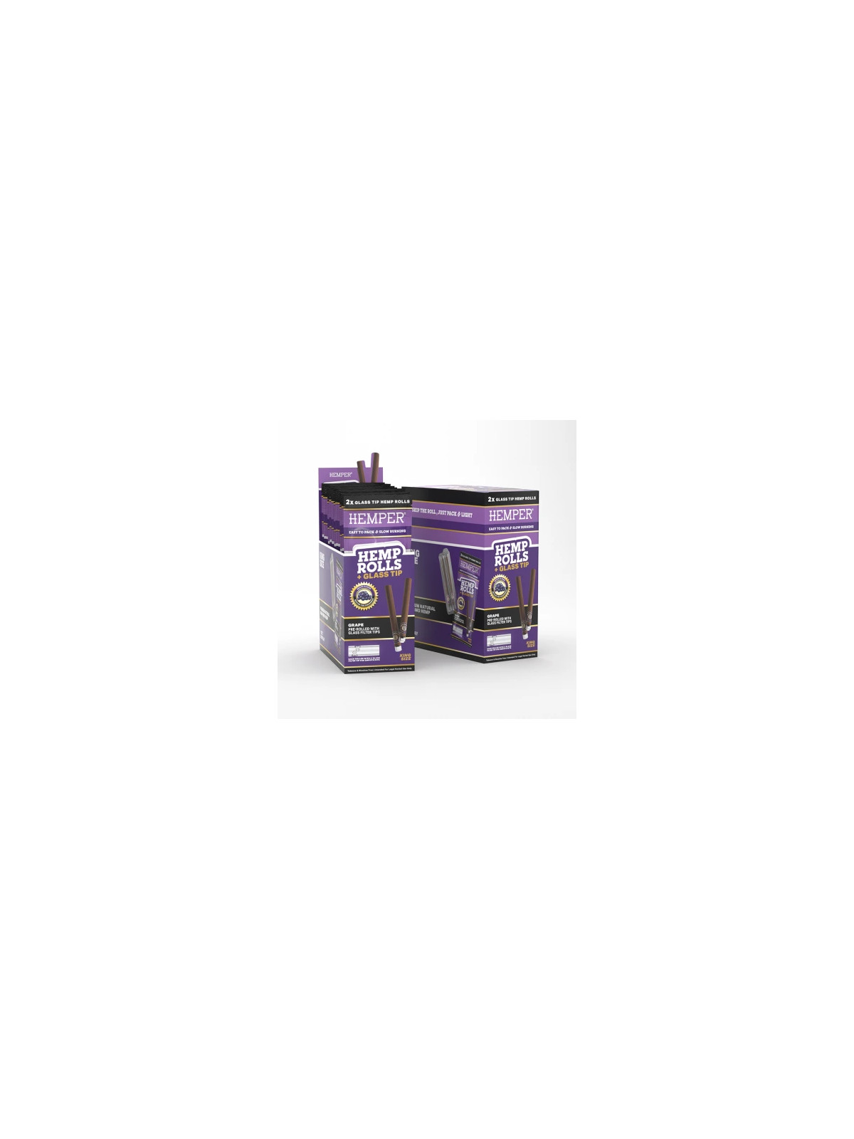 Blunt Prerulat Hemper Mini cu Filtru de Sticla Grape x2