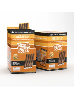 Blunt Prerulat Hemper Mini cu Filtru de Sticla Mango x4