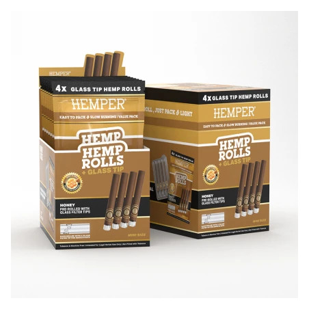 Blunt Prerulat Hemper Mini cu Filtru de Sticla Honey x4
