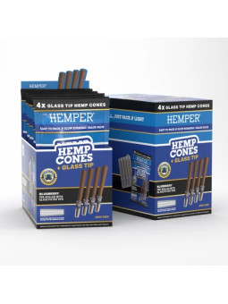 Con Prerulat Hemper 1¼ cu Filtru de Sticla Blueberry x4