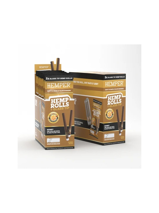 Blunt Prerulat Hemper KS cu Filtru de Sticla Honey x2