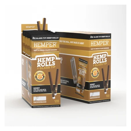 Blunt Prerulat Hemper KS cu Filtru de Sticla Honey x2