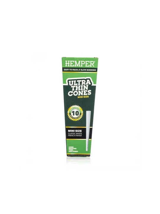 Conuri Prerulate Hemper Classic Mini Alb x10