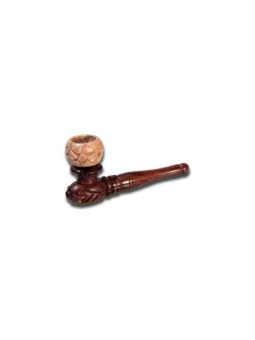 Pipa 'Black Leaf' Wood Soapstone