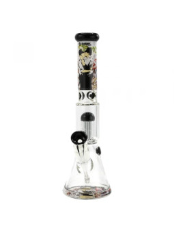 Bong G-Rollz Banksy's Graffiti 'Cop on cop' - 8-Arm Percolator H:50cm