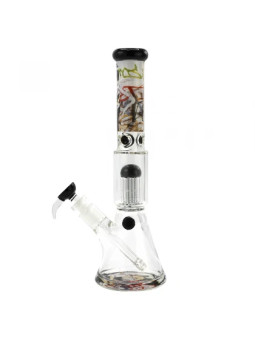 Bong G-Rollz Banksy's Graffiti 'Cop on cop' - 8-Arm Percolator H:50cm