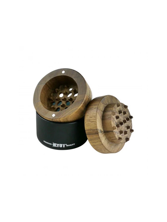 Grinder RYOT GR8TR din Lemn de Nuc negru Ø-66mm