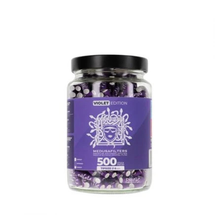 Filtru Carbon Medusa Slim Celuloza Violet 6mm x500buc