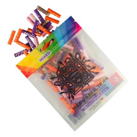 Filtru Carbon Medusa Slim Celuloza Mixed 6mm x100buc