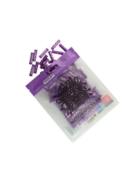 Filtru Carbon Medusa Slim Celuloza Violet 6mm x100buc