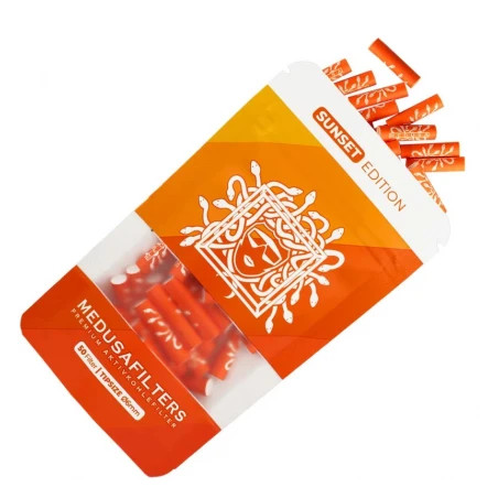 Filtru Carbon Medusa Slim Celuloza Sunset 6mm x50buc