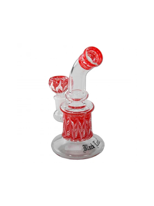 Black Leaf Glass Bubbler 170mm