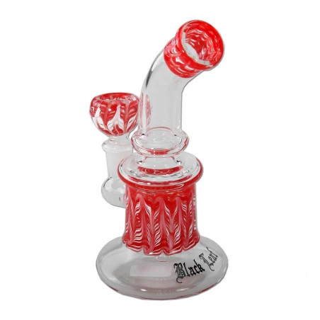 Black Leaf Glass Bubbler 170mm