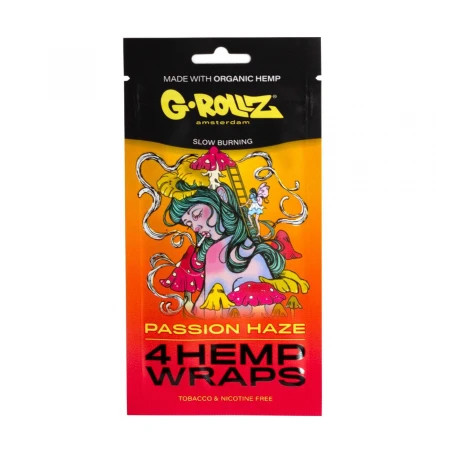 G-Rollz Foite de Blunt din canepa 'Passion Haze' aroma fructul pasiunii x4buc