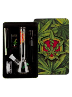 Greenline Bong Set 1xBong - 1xGrinder - 1xlighter - 5x site