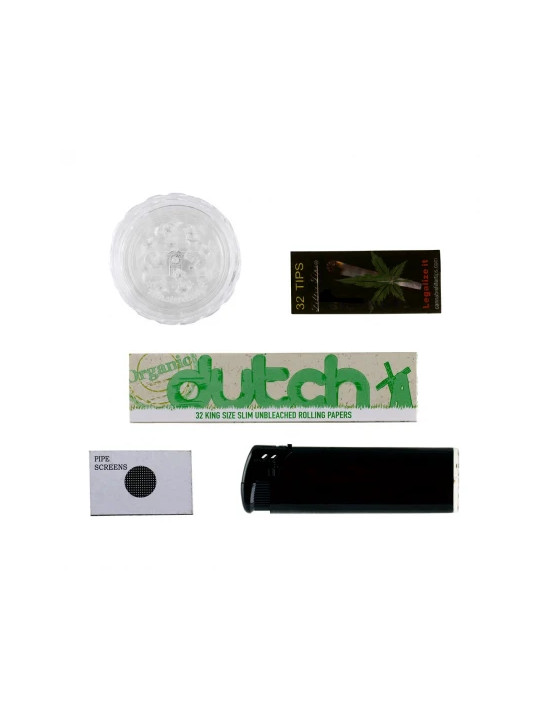 Greenline Bong Set 1xBong - 1xGrinder - 1xlighter - 5x site
