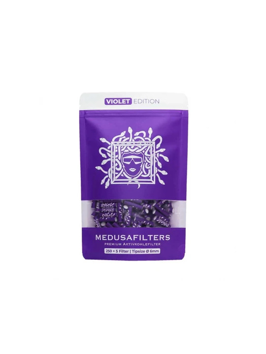 Filtru Carbon Medusa Slim Celuloza Violet 6mm x250buc